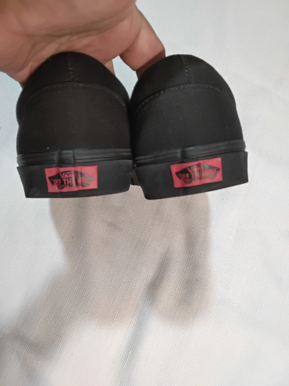 Vans Classic Slip-On Black Canvas Loafers Mens Sz 11.